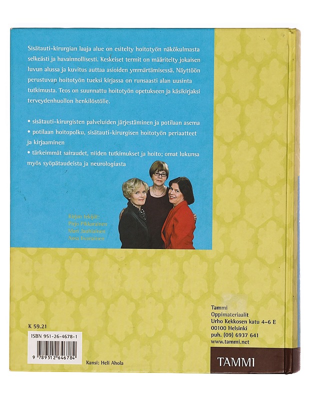 Sisätauti-kirurginen hoito ja hoitotyö - Iivanainen, Ansa - Tietokirjat ja oppaat - 10105328356 - 1