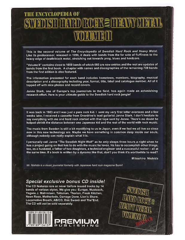 The encyclopedia of Swedish hard rock and heavy metal. Vol. 2 - Stark, Janne - Musiikki- ja elokuvakirjat - 10105328544 - 1