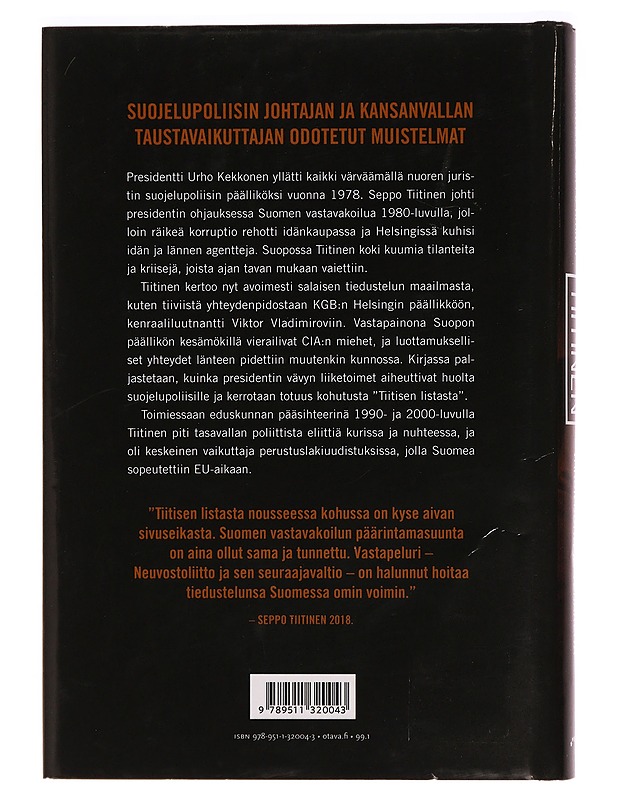 Tiitinen : vakoilijoita ja veijareita - Tiitinen, Seppo - Elämäkerrat ja muistelmat - 10105328594 - 1