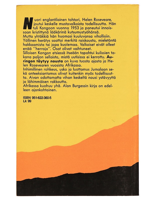 Helen Roseveare : auringon täytyy nousta - Burgess, Alan - Elämäkerrat ja muistelmat - 10105328639 - 1