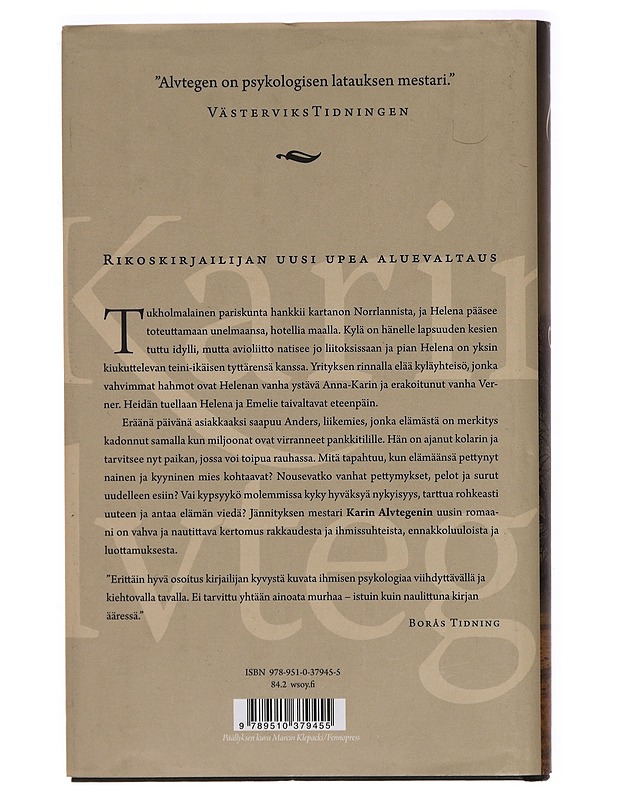 Todennäköinen tarina - Alvtegen, Karin - Romaanit ja novellit - 10105329092 - 1