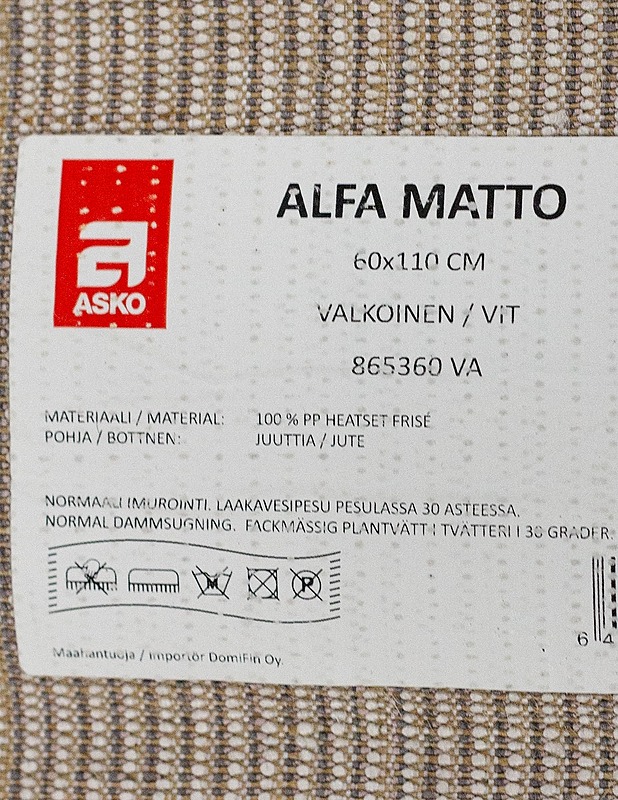 ASKO matto, 60x100 cm  - Matot - 10105329165 - 2
