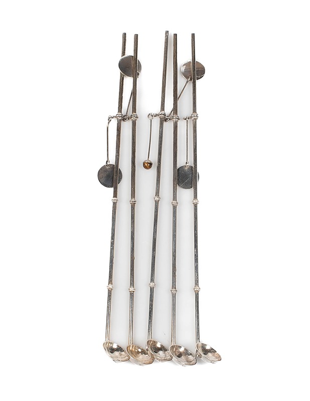 EINARI AILIO hopeinen coctaillusikka/pilli, 5 kpl - Designsuosikit - 10105329213 - 1
