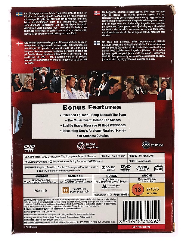 Grey's anatomy : complete seventh season - DVD - DVD-elokuvat - 10105329470 - 1