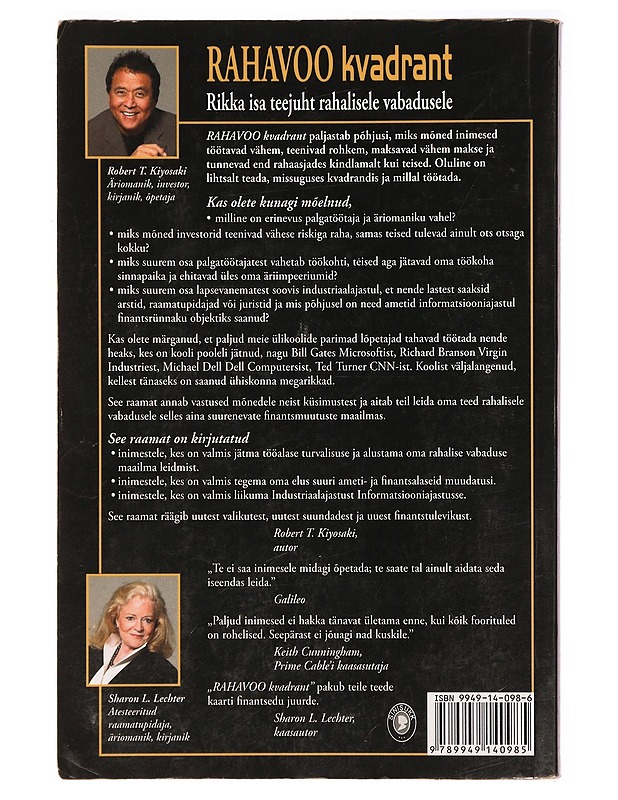 Rahavoo kvadrant - Robert T. Kiyosaki, Sharon L. Lechter - Tietokirjat ja oppaat - 10105330054 - 1