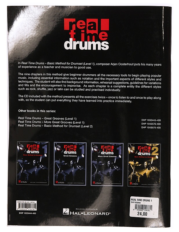 Real Time Drums - Arjen Oosterhout - Musiikki- ja elokuvakirjat - 10105330280 - 1
