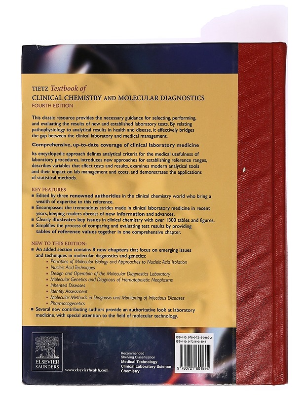 Tietz textbook of clinical chemistry and molecular diagnostics - Ashwood, Edward R. - Tietokirjat ja oppaat - 10105330423 - 1