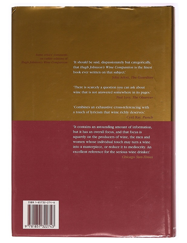 Hugh Johnson's Wine Companion: The Encyclopaedia of Wines, Vineyards and Winemakers - Tietokirjat ja oppaat - 10105330507 - 1