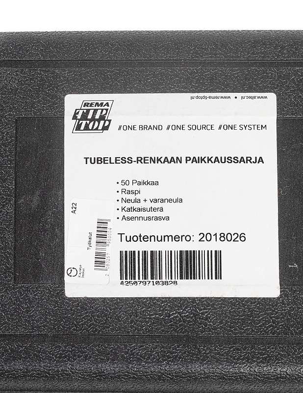 REMA TIP TOP tubeless-renkaan paikkaussarja - Muut urheiluvälineet ja vapaa-aika - 10105330709 - 2