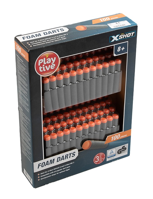 ZURU XSHOT PLAYTIVE Vaahtomuoviammukset 100kpl - Lasten lelut - 10105331087 - 0