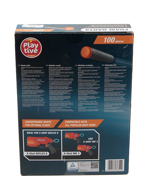 ZURU XSHOT PLAYTIVE Vaahtomuoviammukset 100kpl - Lasten lelut - 10105331087 - 1