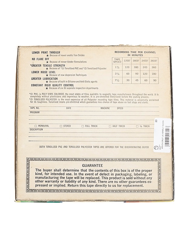 AUDIO MAGNETICS magneettinauha - Koriste-esineet - 10105331127 - 1