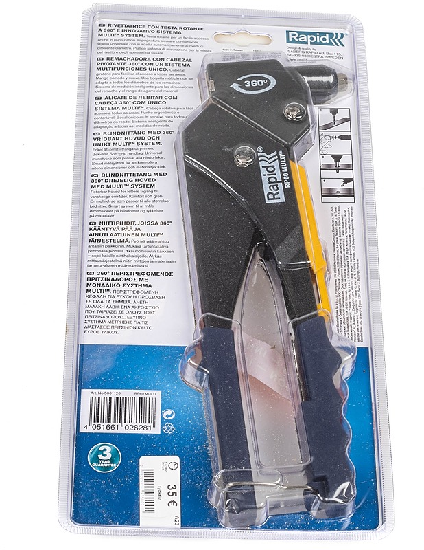 RAPID RP60 vetoniittipihti 360 astetta Multi - Rakennustarvikkeet - 10105331262 - 1