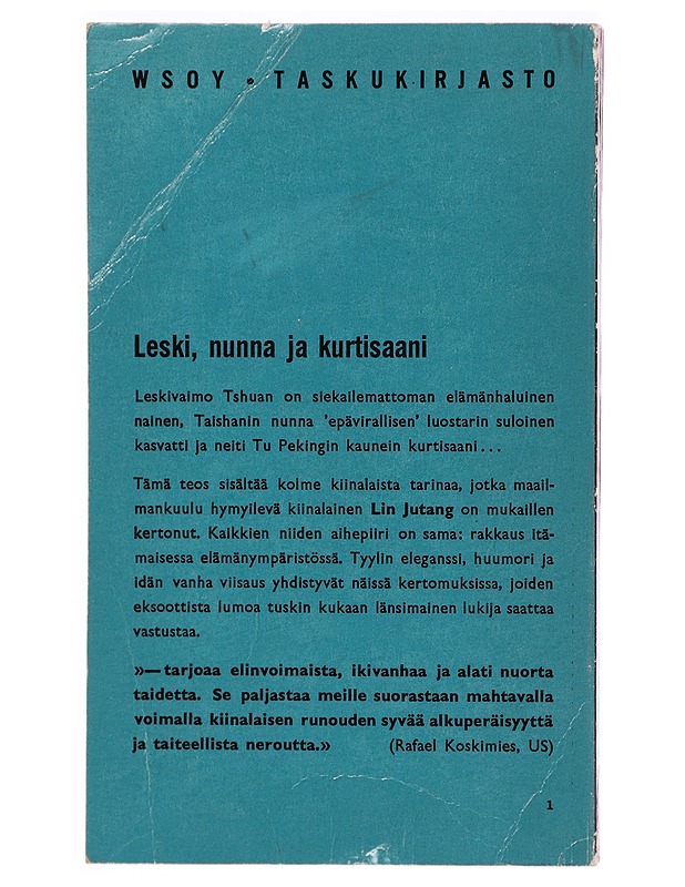 Leski, nunna ja kurtisaani - Romaanit ja novellit - 10105332177 - 1