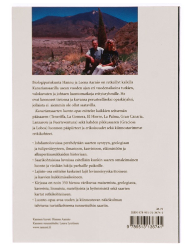 Kanariansaarten luonto-opas - Aarnio, Hannu - Tietokirjat ja oppaat - 10105332444 - 1