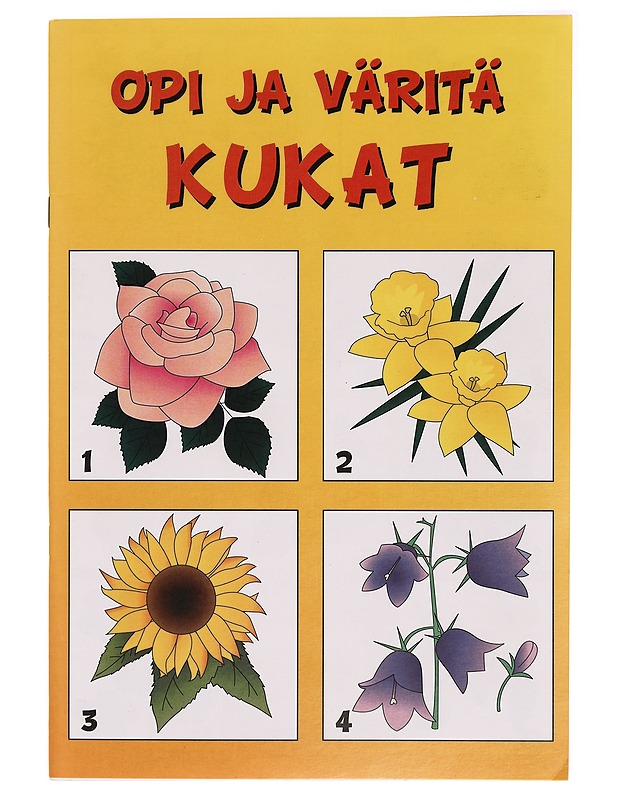 Opi ja väritä : kukat - Lastenkirjat - 10105332591 - 0