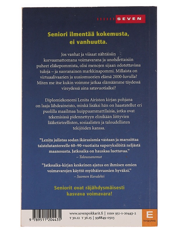 Jatkoaika : molto vivace - Lenita Airisto - Tietokirjat ja oppaat - 10105333285 - 1