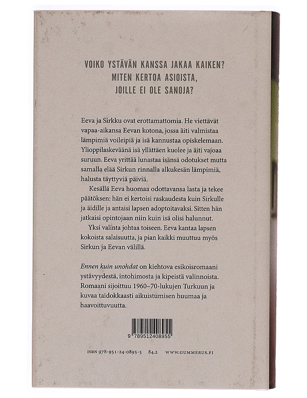 Ennen kuin unohdat - Susanne Maude - Romaanit ja novellit - 10105333446 - 1