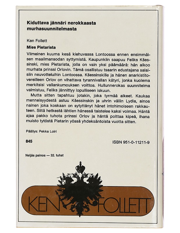 Mies Pietarista - Follett, Ken - Jännitys ja dekkarit - 10105334013 - 1