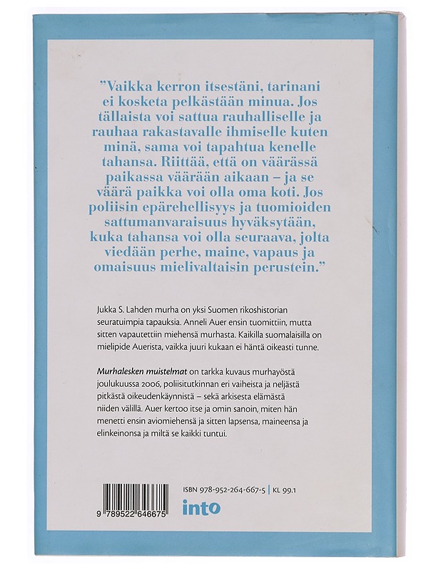 Murhalesken muistelmat - Anneli Auer - Elämäkerrat ja muistelmat - 10105334097 - 1