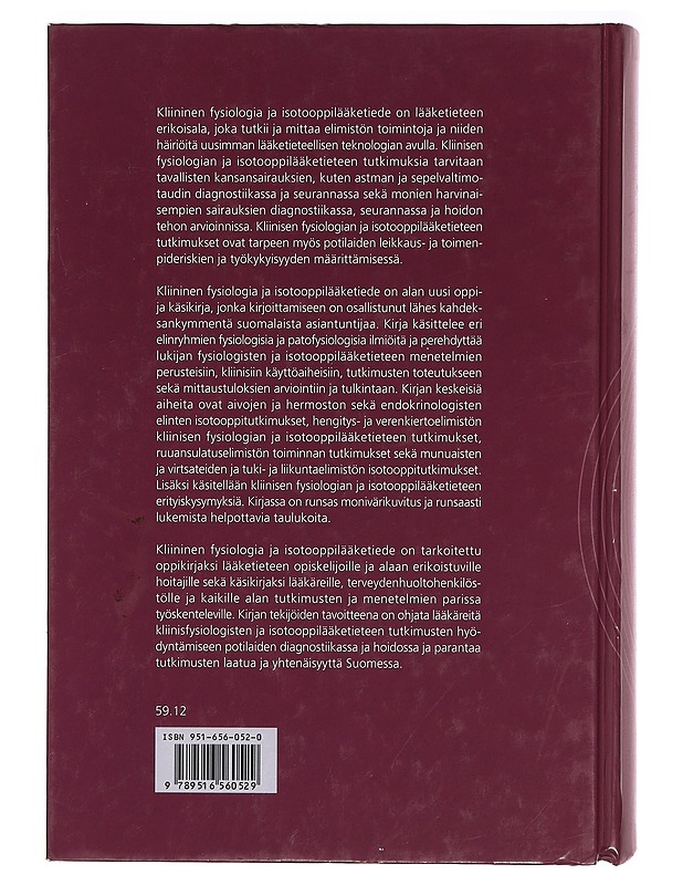 Kliininen fysiologia ja isotooppilääketiede - Ahola, Tapani - Tietokirjat ja oppaat - 10105334275 - 1