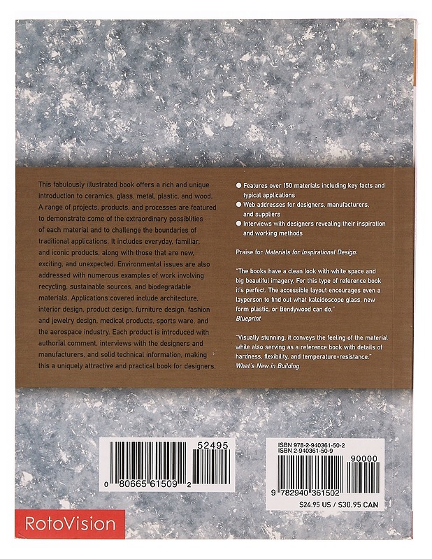 Materials : for inspirational design - Chris Lefteri - Tietokirjat ja oppaat - 10105334327 - 1