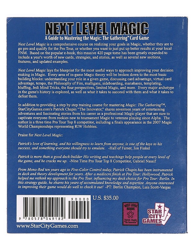 Next level magic - A Guide to Mastering the Magic: The Gathering Card game - Tietokirjat ja oppaat - 10105334557 - 1