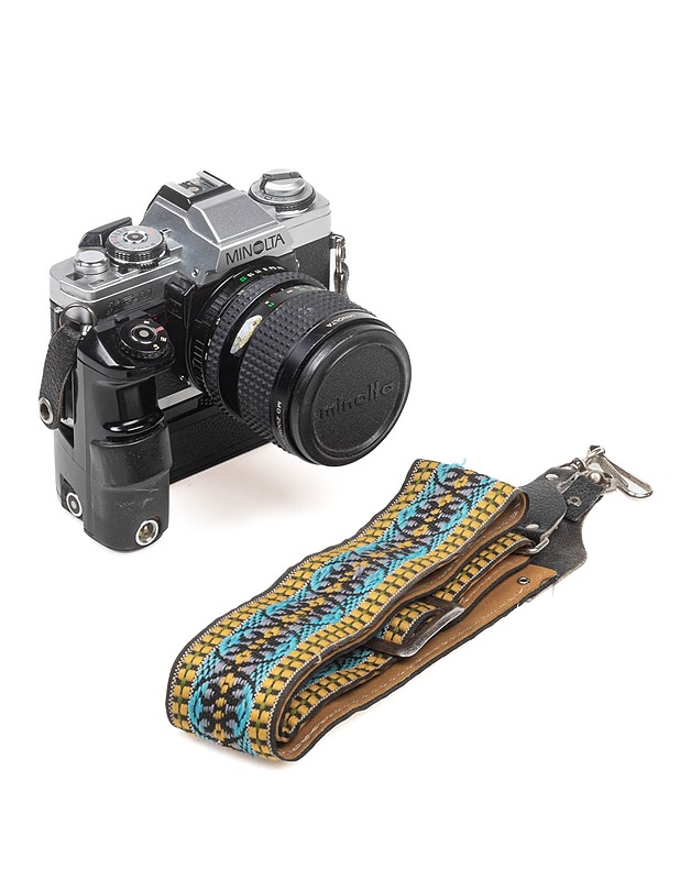 MINOLTA XG-M Filmikamera + MINOLTA Motor Drive 1 + MINOLTA MD Zoom Rokkor Objektiivi + kantohihna - Muu elektroniikka - 10105334939 - 0