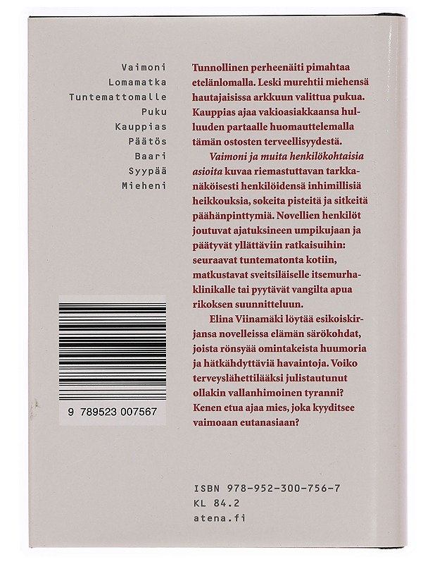 Vaimoni ja muita henkilökohtaisia asioita - Elina Viinamäki - Romaanit ja novellit - 10105334955 - 1