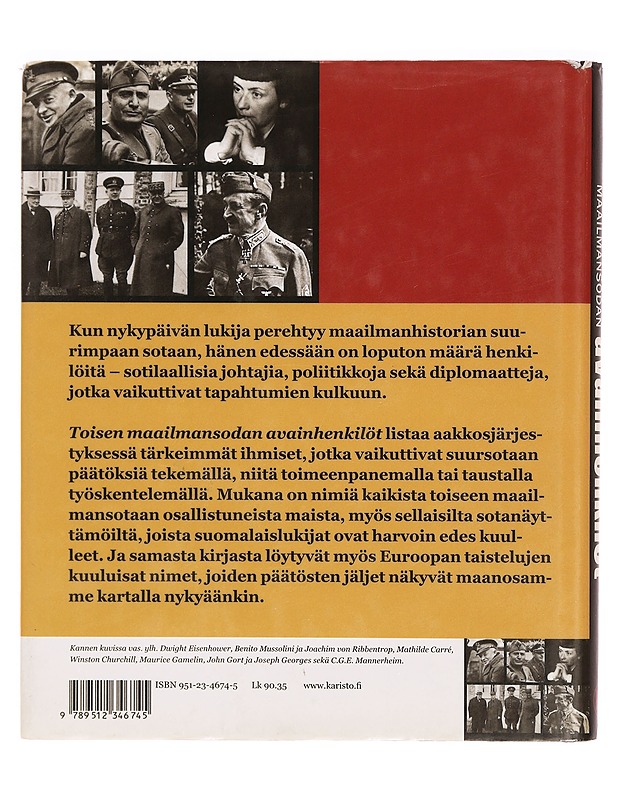 Toisen maailmansodan avainhenkilöt - Drakenlordh, Rikard - Elämäkerrat ja muistelmat - 10105335254 - 1