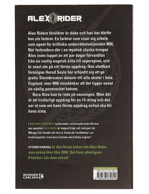 Stormvarning - Horowitz, Anthony - Jännitys ja dekkarit - 10105335751 - 0