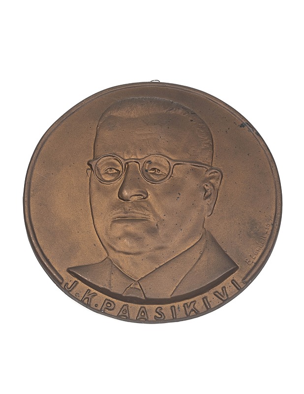 J.K. Paasikivi pyöreä kipsitaulu - Koriste-esineet - 10105335890 - 0