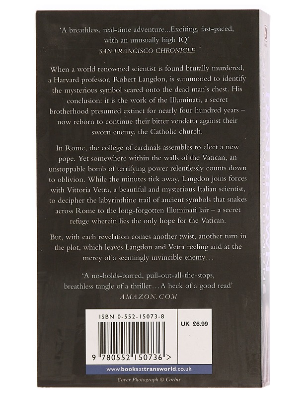 Angels and demons - Dan Brown - Jännitys ja dekkarit - 10105336809 - 1