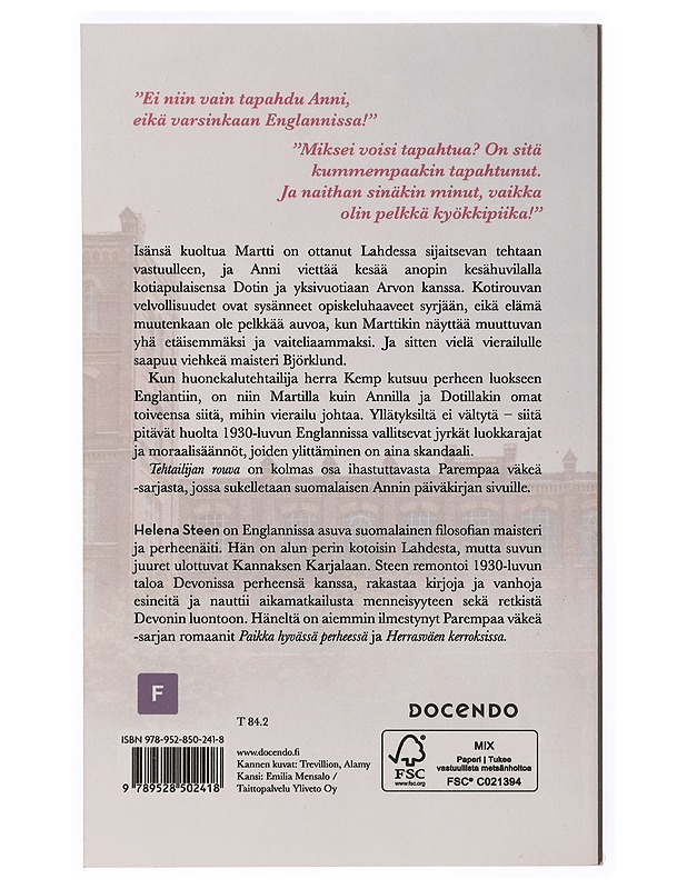 Tehtailijan rouva - Helena Steen - Romaanit ja novellit - 10105337128 - 1