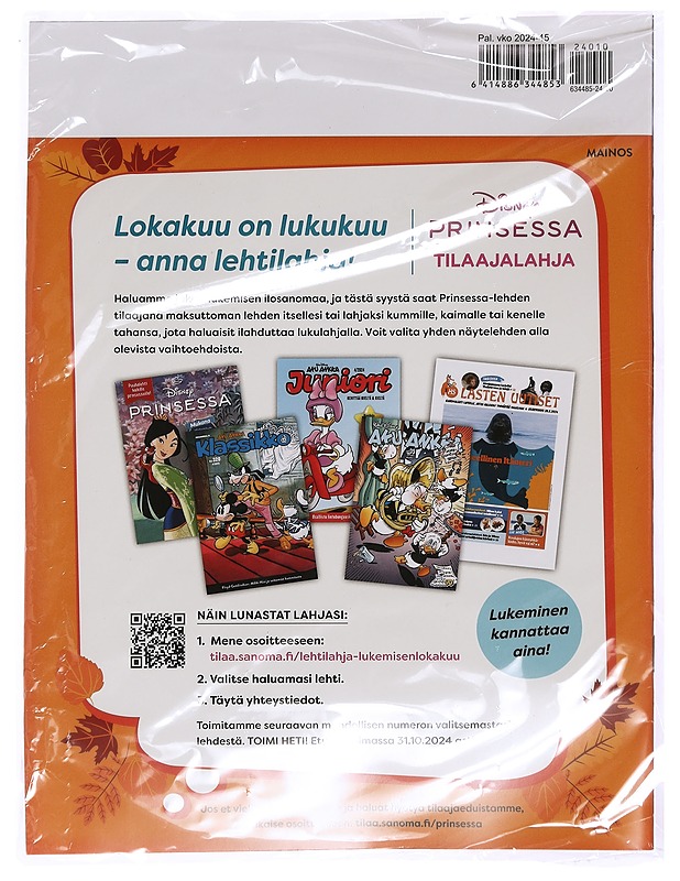 Prinsessa puuhalehti 10/2024 - Disney - Lehdet - 10105337501 - 1