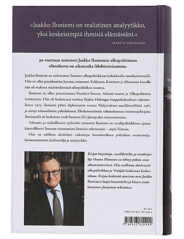 Iloniemi - eminenssi - Hannu Himanen - Elämäkerrat ja muistelmat - 10105337726 - 1