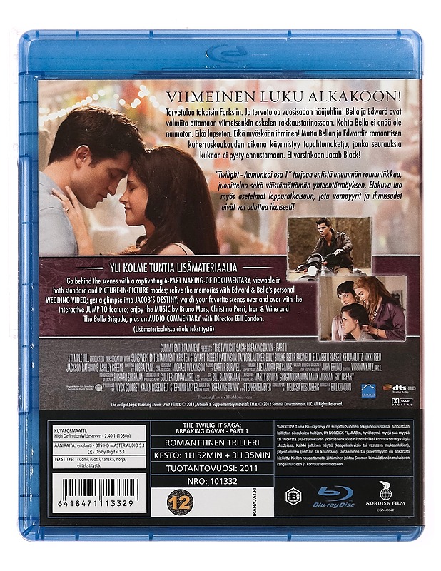 Twilight: Aamunkoi: Osa 1 - Blu-Ray - Blu-ray-levyt - 10105337856 - 1
