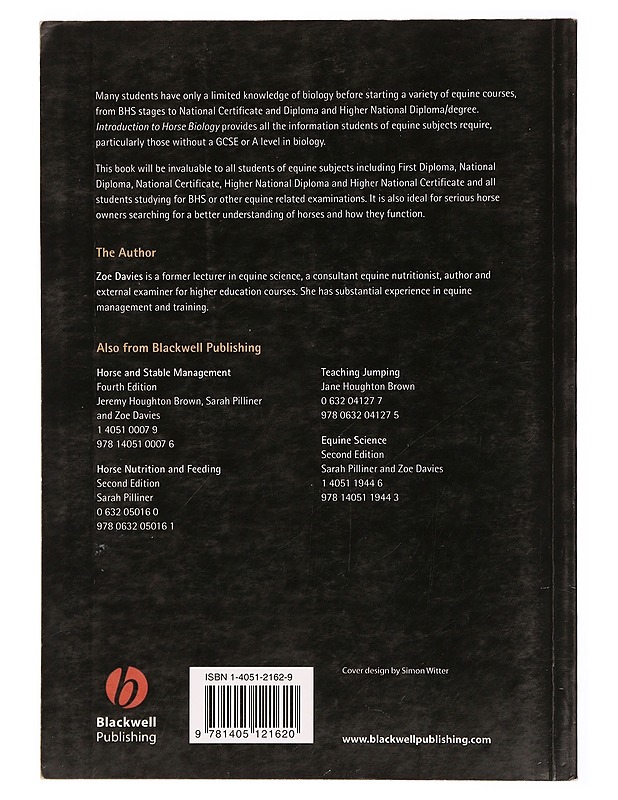 Introduction to horse biology - Zoe Davies - Tietokirjat ja oppaat - 10105337864 - 1