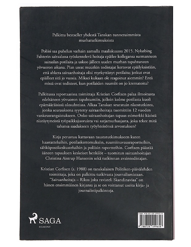 Sairaanhoitaja : rikos joka ravisteli Skandinaviaa - Corfixen, Kristian - Elämäkerrat ja muistelmat - 10105338227 - 1