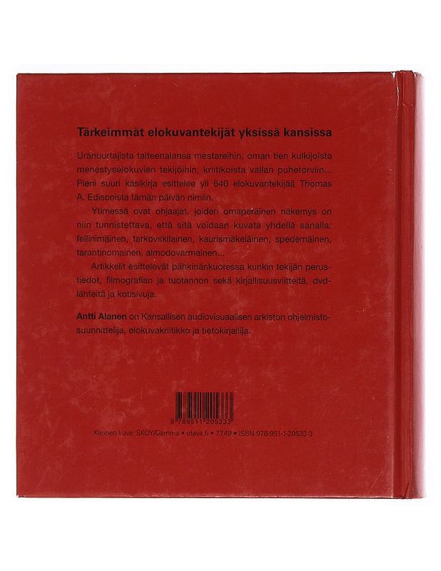Elokuvantekijät - Antti Alanen - Elämäkerrat ja muistelmat - 10105339035 - 1