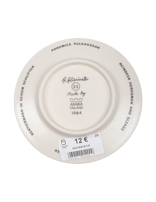 ARABIA Poromies pulkassaan seinälautanen - Designsuosikit - 10105339204 - 1