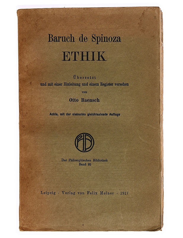 Ethik - Baruch de Spinoza - Historiakirjat - 10105339334 - 0