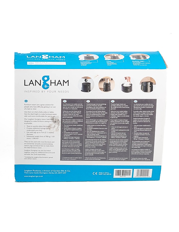 LANGHAM SUREGRIP huonekalujen korottajat - Muut urheiluvälineet ja vapaa-aika - 10105339345 - 2