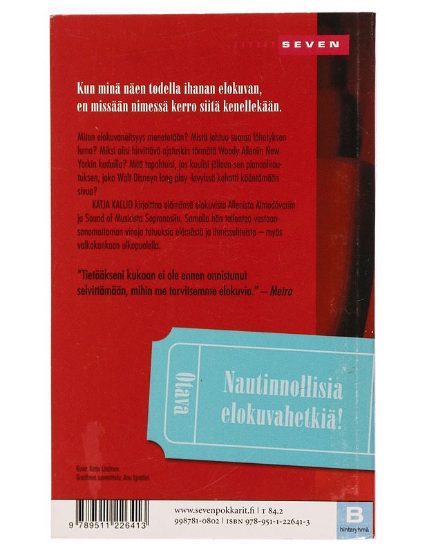 Elokuvamuisti - Katja Kallio - Musiikki- ja elokuvakirjat - 10105339393 - 1