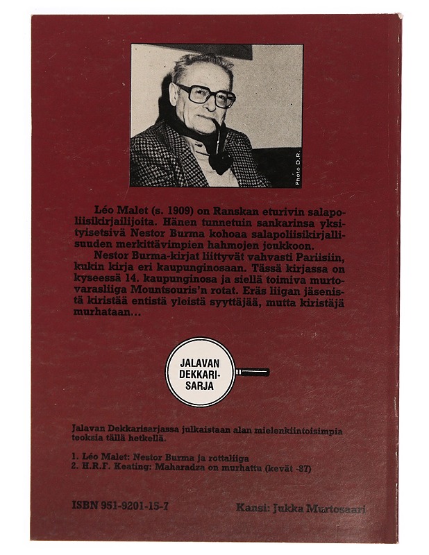 Nestor Burma ja rottaliiga - Malet, Léo - Jännitys ja dekkarit - 10105339411 - 1