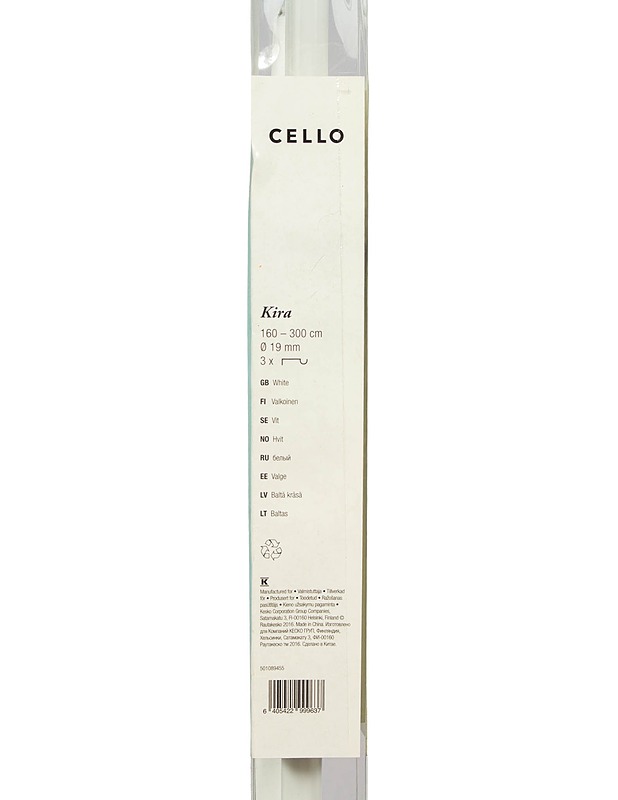 CELLO verhotanko Kira valkoinen 19mm 160-300cm - Muut urheiluvälineet ja vapaa-aika - 10105339441 - 1