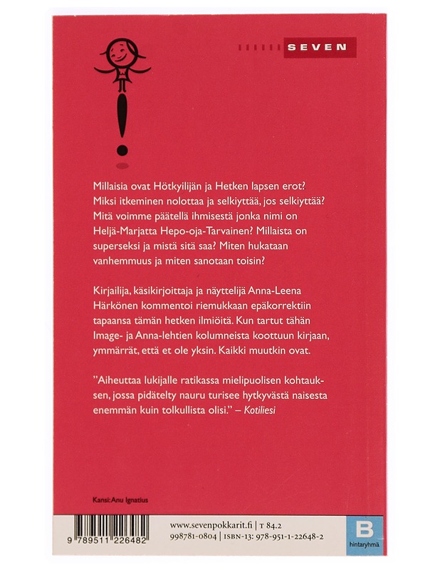 Palele porvari ja muita kirjoituksia - Anna-Leena Härkönen - Romaanit ja novellit - 10105339492 - 1