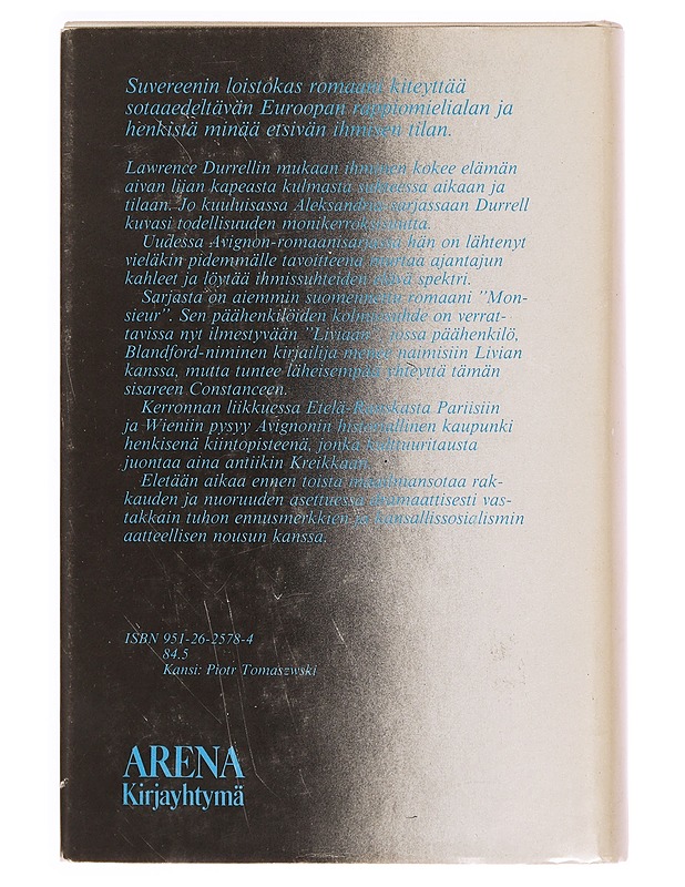 Livia - Lawrence Durrell - Kaunokirjallisuus - 10105339584 - 1