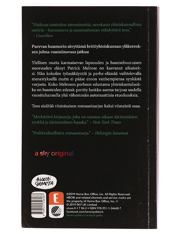 Toivoa sopii / Patrick Melrosen tarina IV-V - St Aubyn, Edward - Romaanit ja novellit - 10105339637 - 1