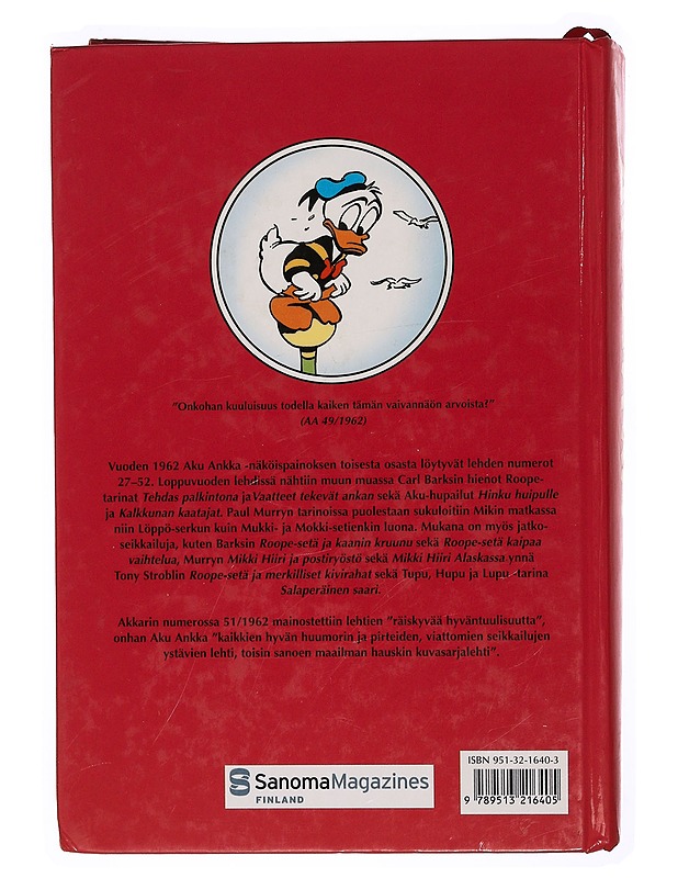 Aku Ankka. II osa : Näköispainos vuosikerrasta 1962 - Disney, Walt - Sarjakuvat - 10105339638 - 1